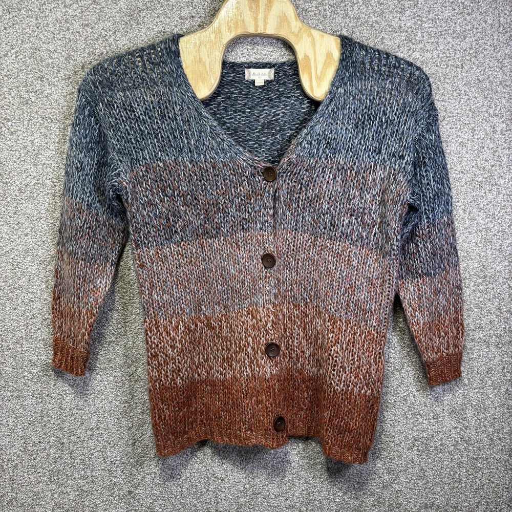 Altar'd‎ State Sweater Womens XS Multicolor Ombre Chunky Knit Button Cardigan